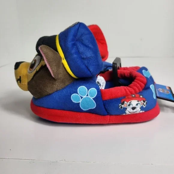 Paw Patrol Kids Slippers Chase Marshall Plush Puppy Dog Sz 7/8 Nickelodeon New - Picture 16 of 16